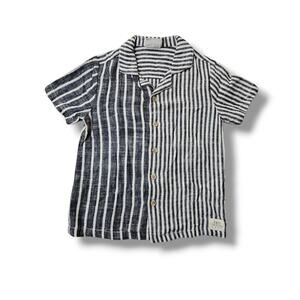 Cotton On Striped Linen Button Down Shirt